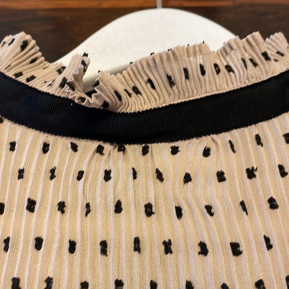 Max Studio Chiffon Polka Dot Short Sleeve Blouse size XL - Picture 11 of 12